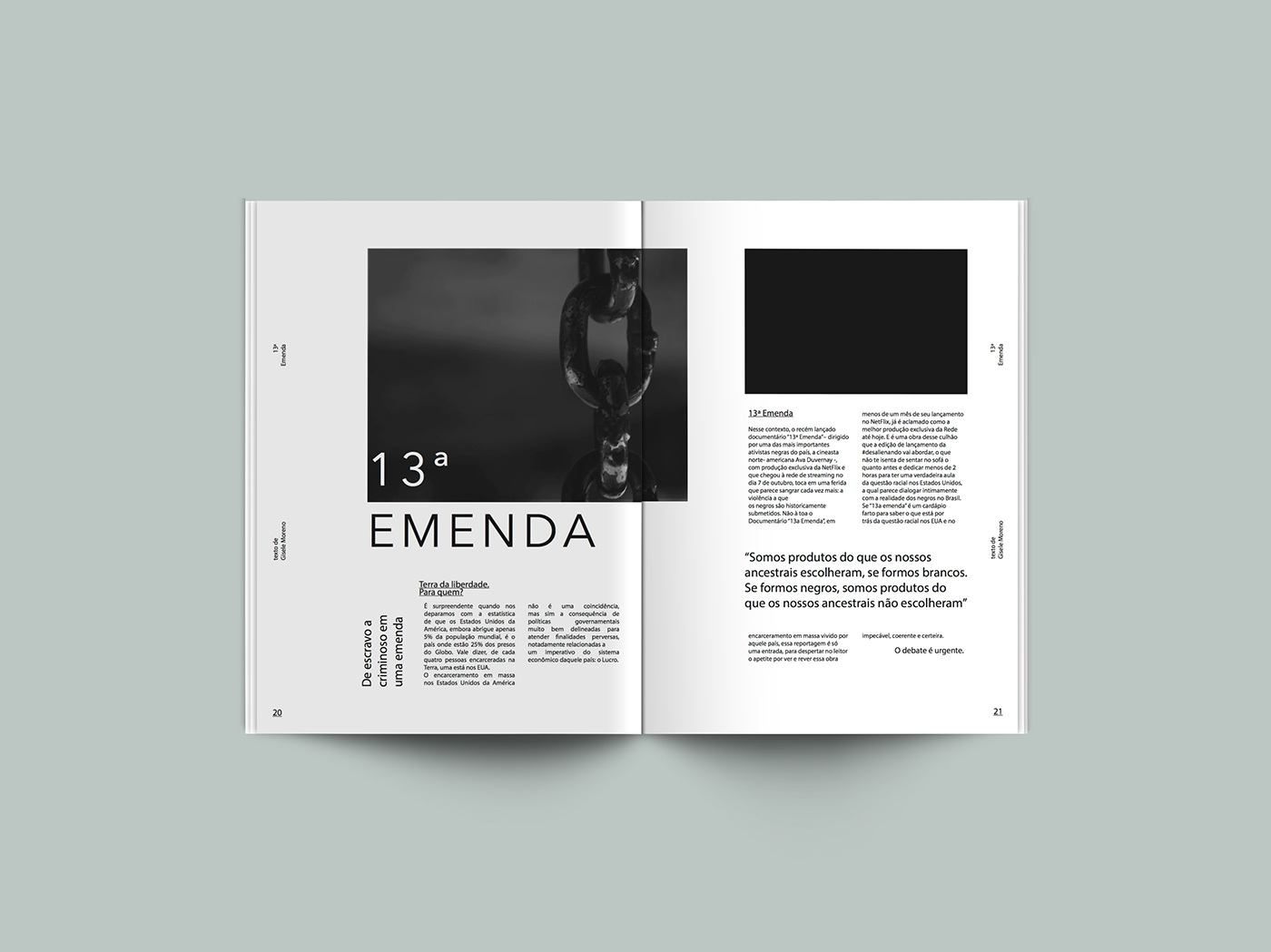 design editorial contemporâneo minimalista